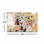 Wallity Cuadro Decorativo sobre Lienzo Carnaval de Arlequín de Joan Miró, 45 x 70 cm